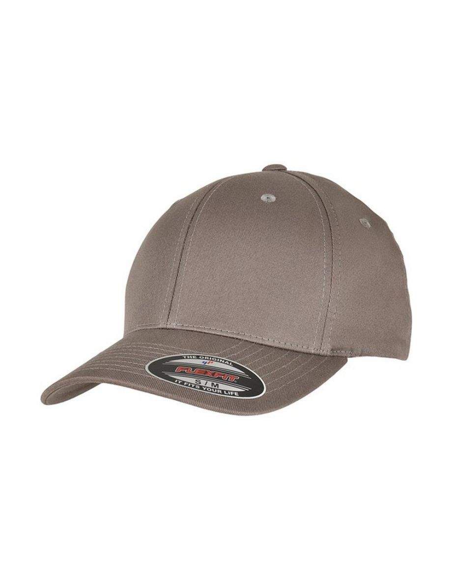 Yupoong Unisex Adult Flexfit Organic Cotton Baseball Cap - Pale Grey