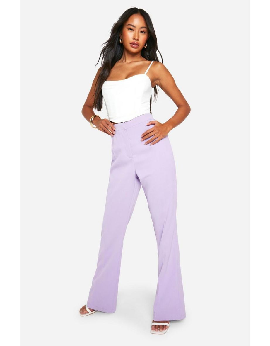 Fit & Flare Tailored Trousers - lilac