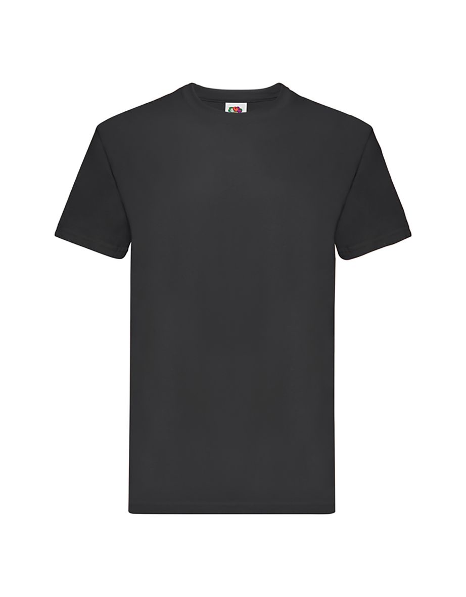 Fruit Of The Loom Mens Super Premium Short Sleeve Crew Neck T-Shirt - Black