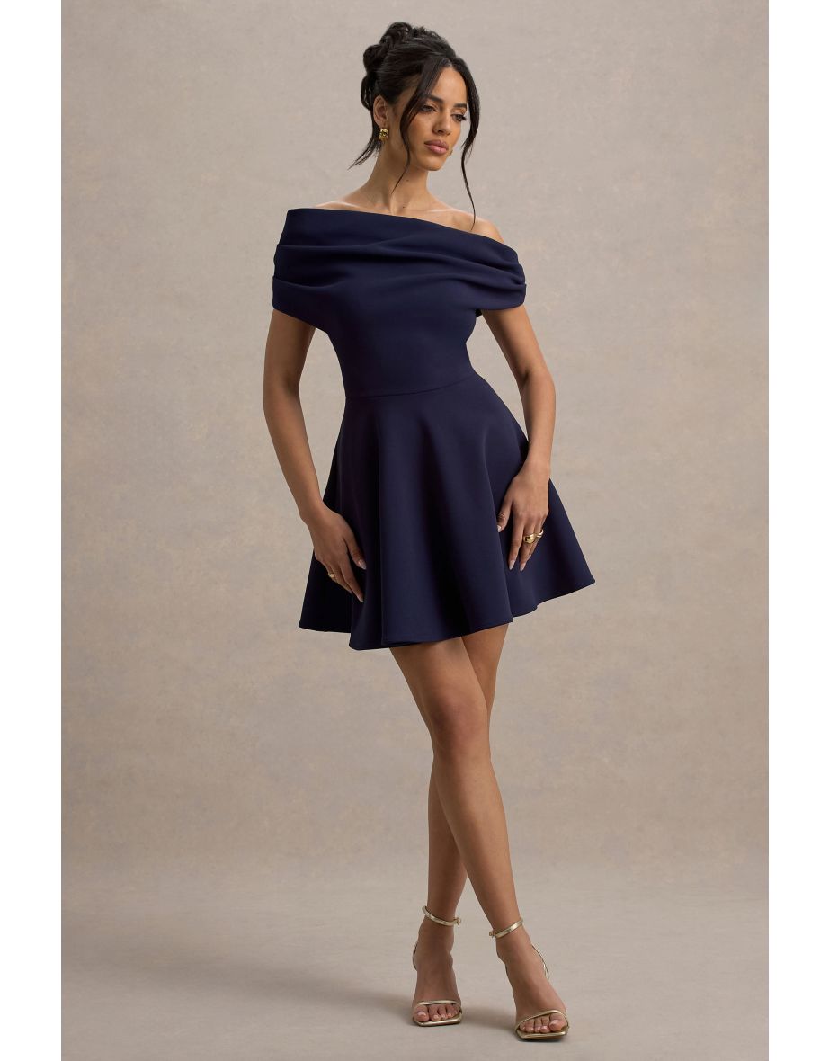 Agnes | Navy One-Shoulder Mini Dress