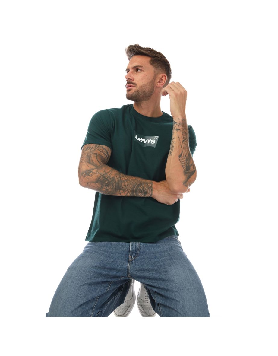 Men's Levis Relaxed Fit Graphic T-Shirt in Green - 3