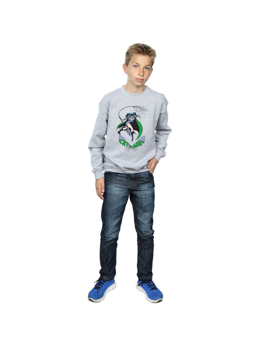 DC Comics Boys Catwoman Whip Sweatshirt - Sports Grey - 3
