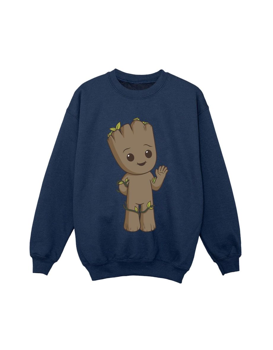 Marvel Boys I Am Groot Cute Groot Sweatshirt - Navy Blue - 1