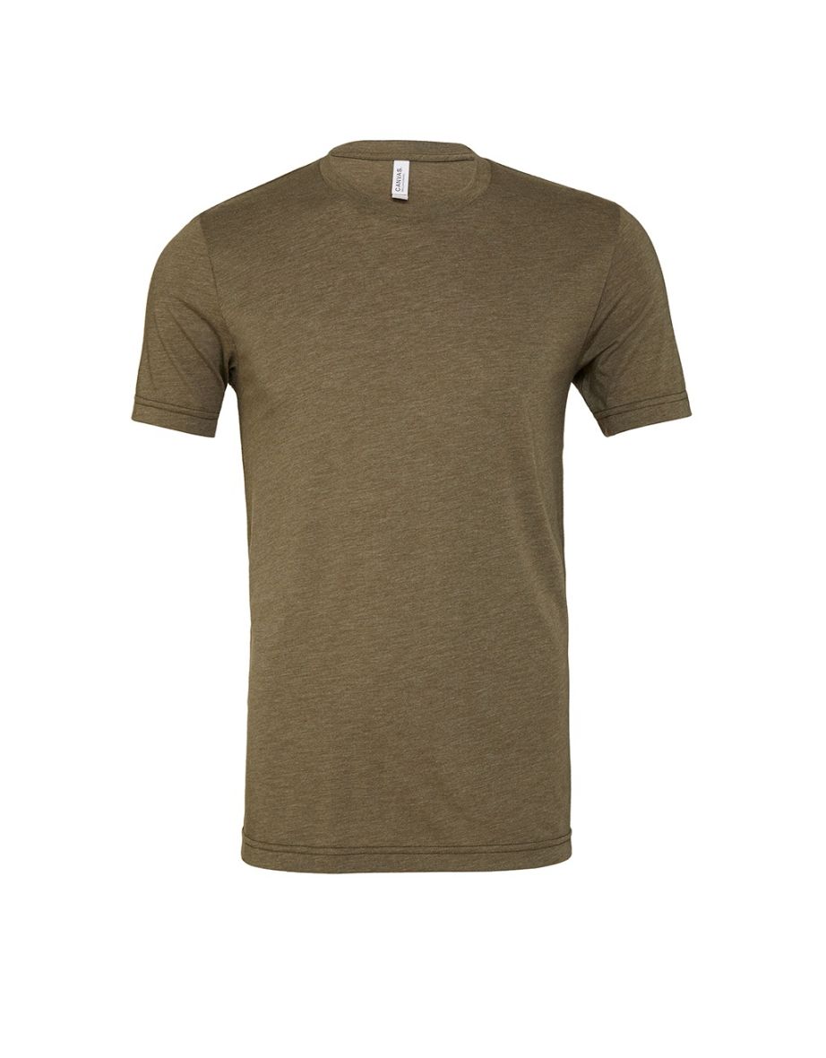 Bella + Canvas Adults Unisex Tri-Blend T-Shirt - Military Green