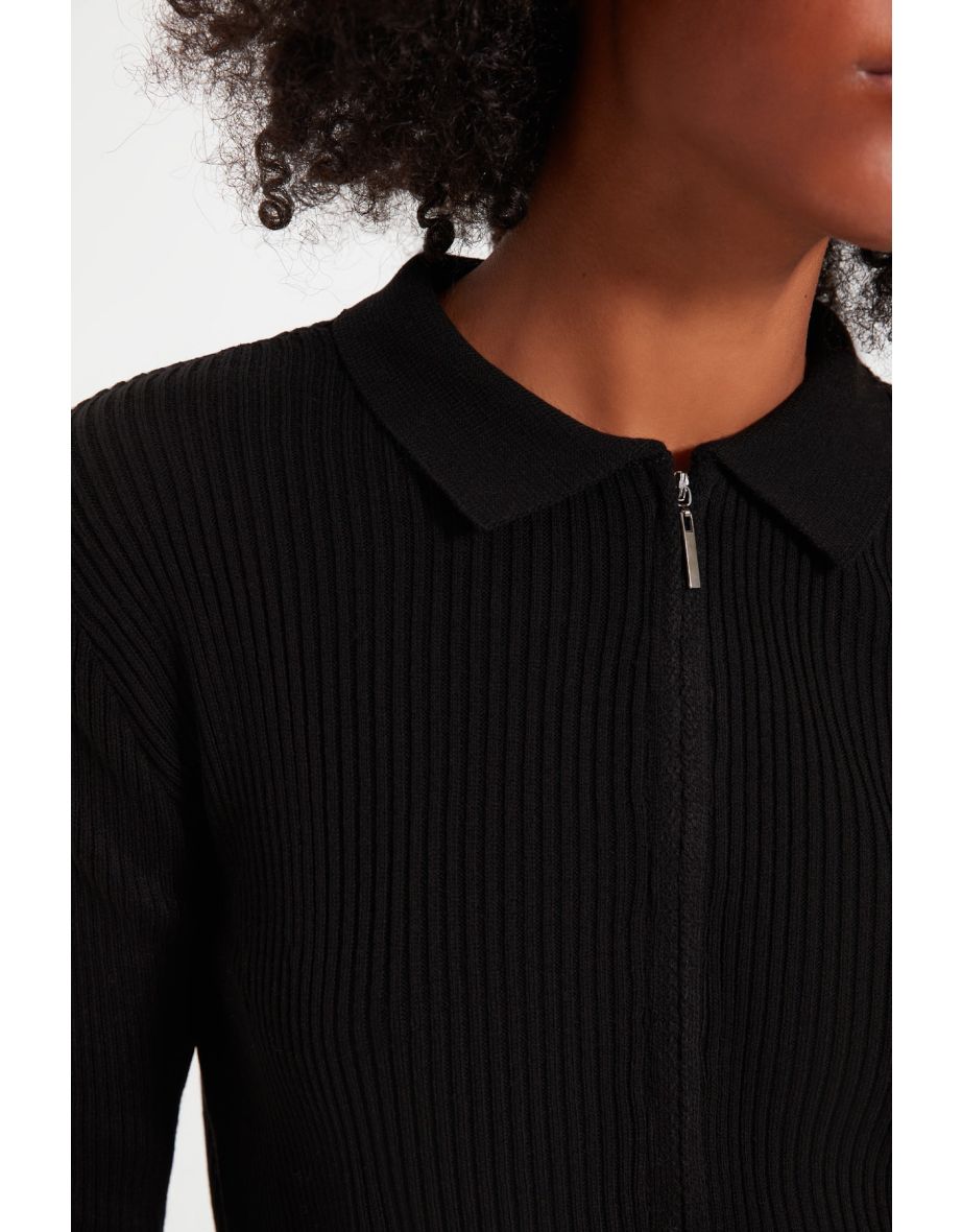 Cardigan - Black - Slim fit - 7