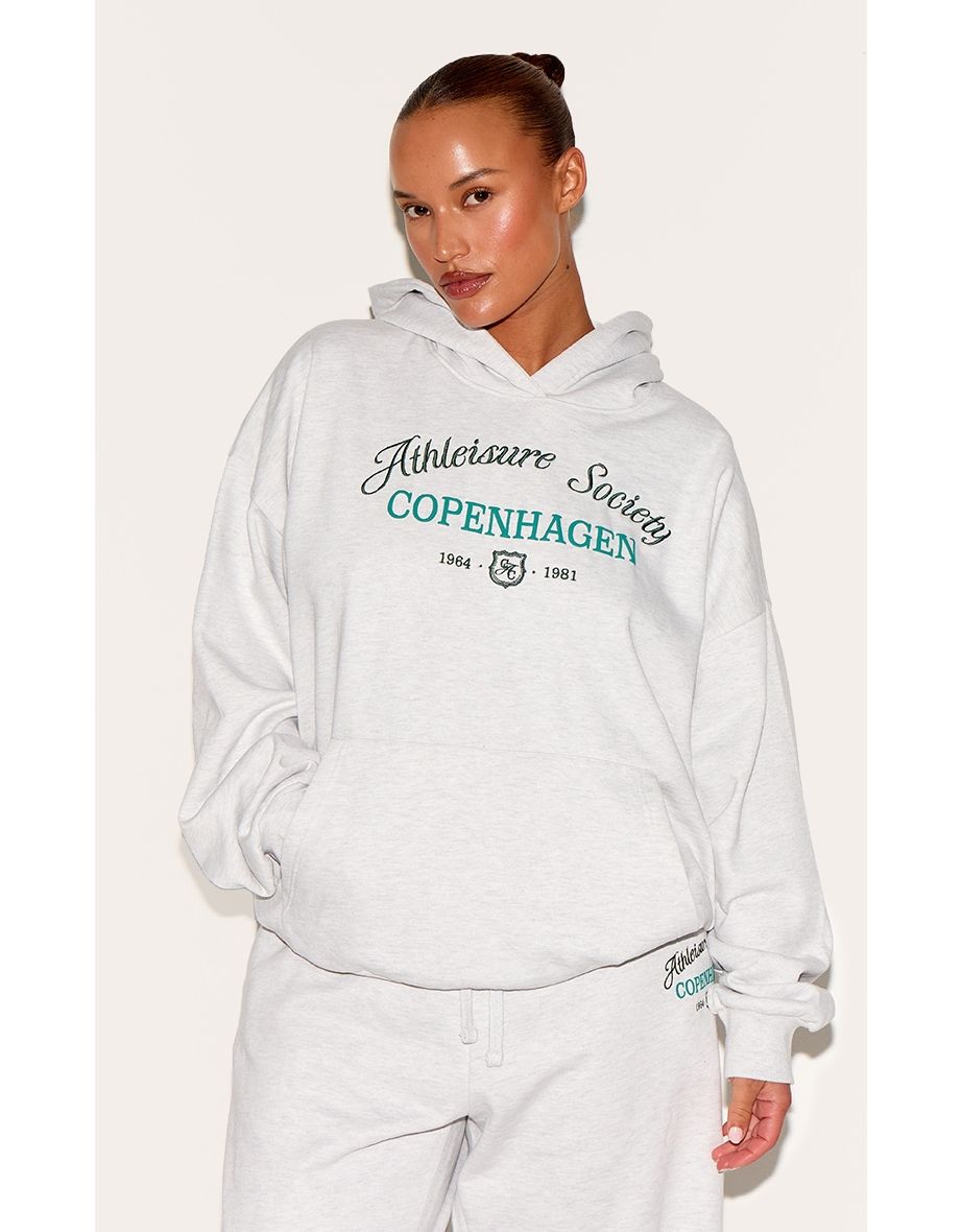Plus Grey Premium New York Embroidered Hoodie