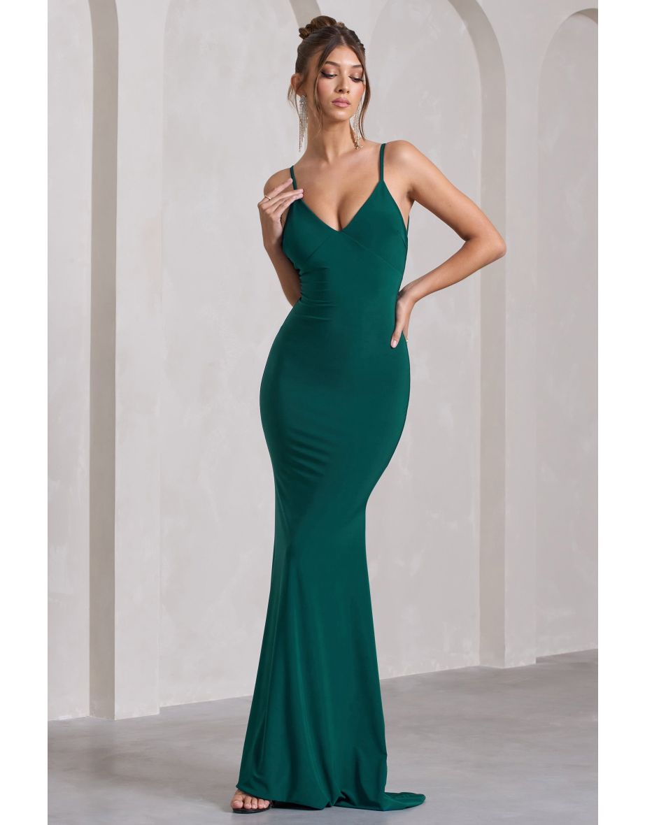 Fishtail green dress hotsell