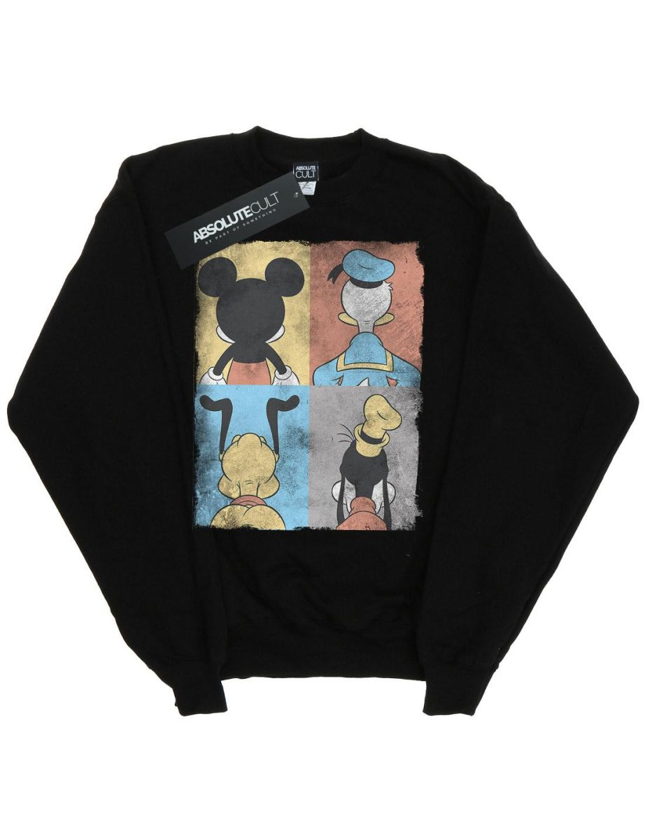 Disney Girls Mickey Mouse Four Backs Sweatshirt - Black