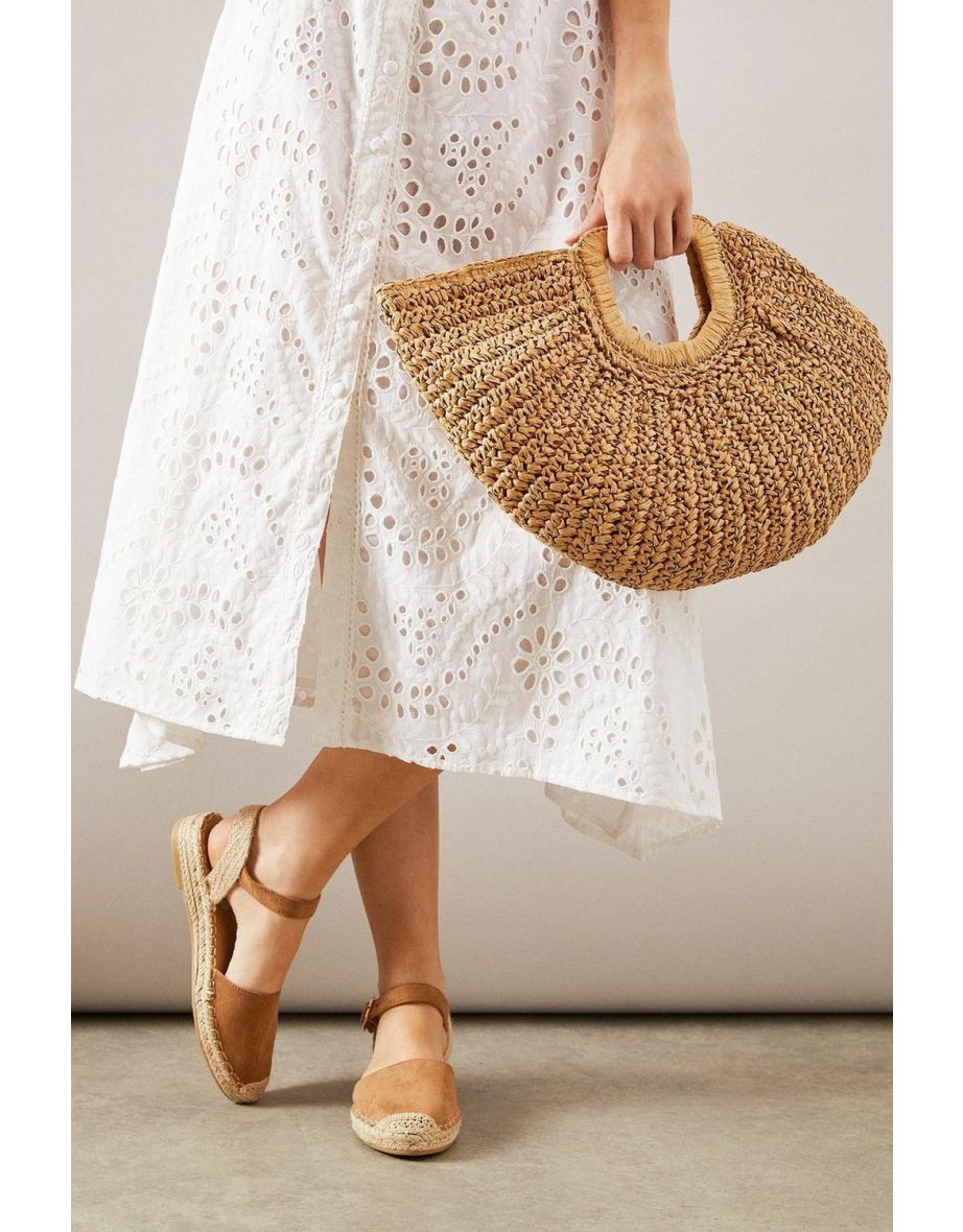 Sylrienne Faux Suede Closed Toe Espadrille Flat Shoes