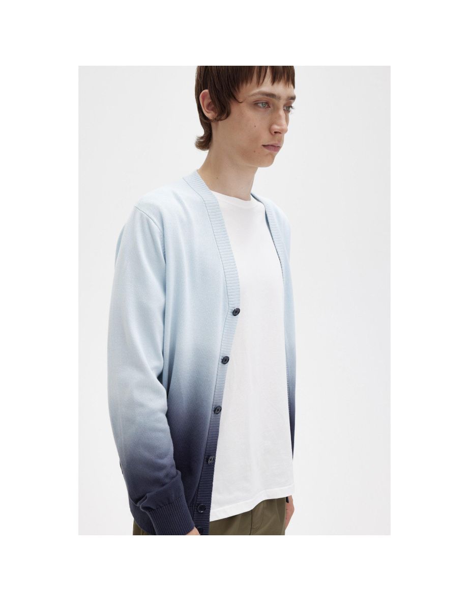 Men's Fred Perry Ombre Cardigan in Blue - 3