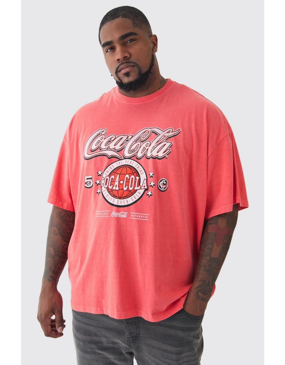 Shop Plus Coca Cola License Print T shirt In Red red Online in Qatar VogaCloset