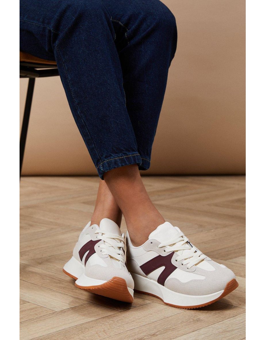 Boston Faux Suede Lace Up Trainer