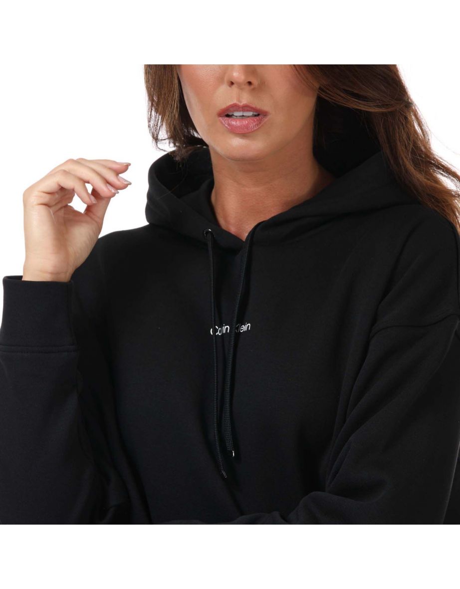 Women's Calvin Klein Organic Cotton Hoody in Black - 5