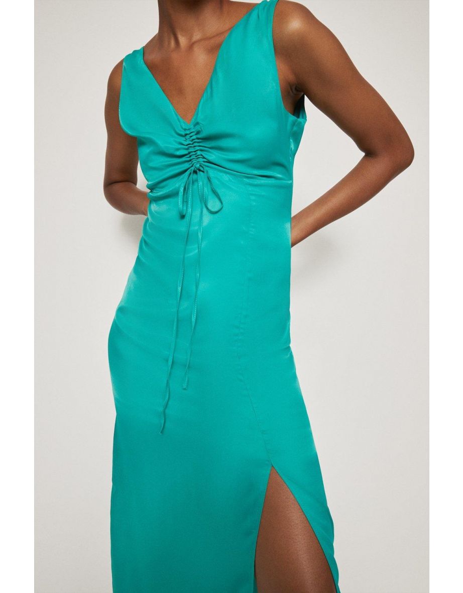 Ruched Front Midi Dress