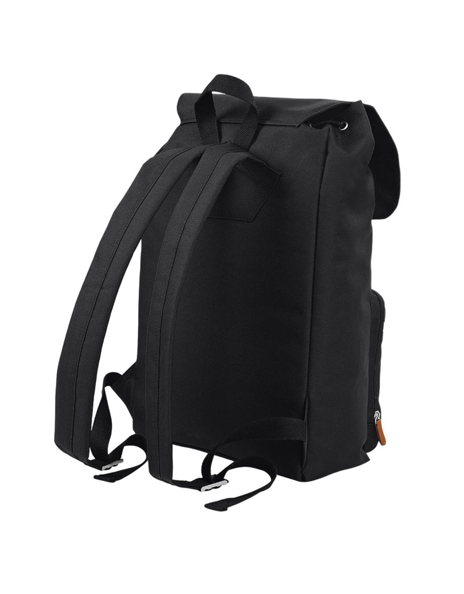 BagBase Vintage Laptop Backpack - Black/Brown - 1