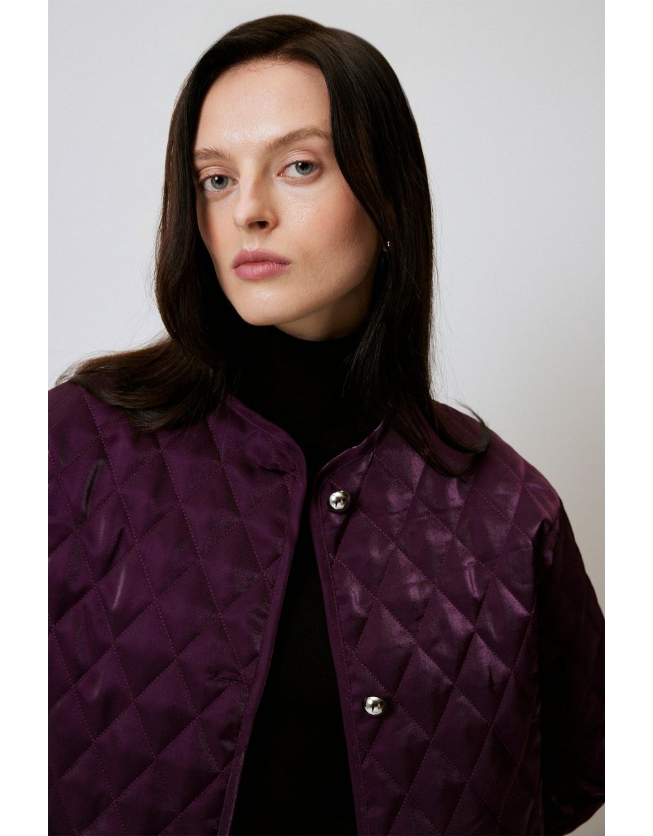 CREW NECK QUILTED JACKET - 8