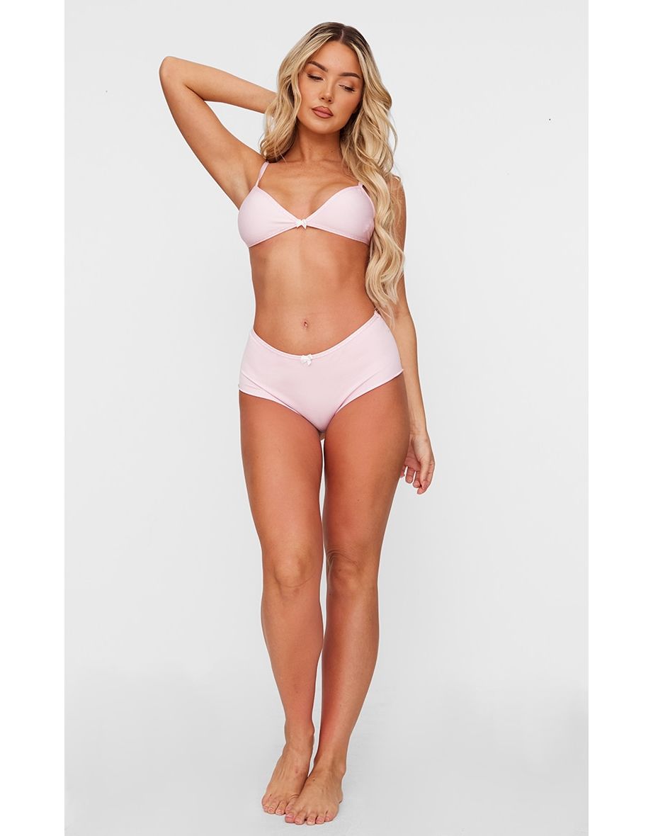 Baby Pink Bow Detail Knickers