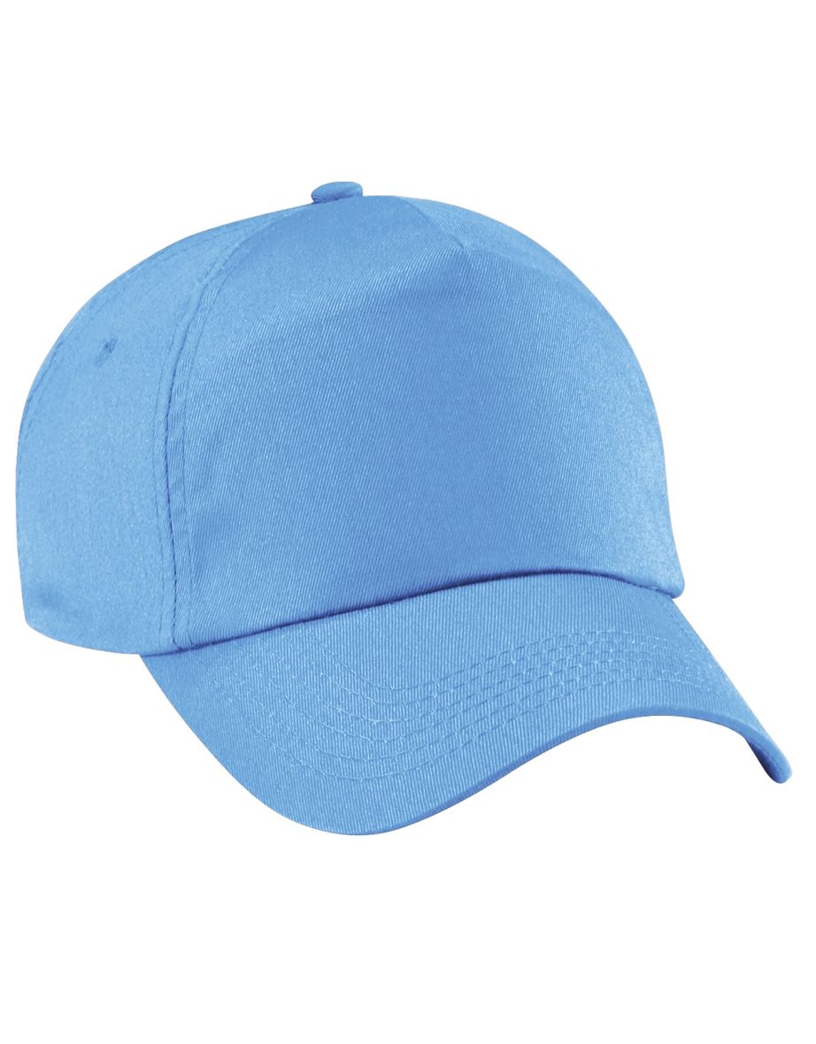 Beechfield Unisex Plain Original 5 Panel Baseball Cap - Sky
