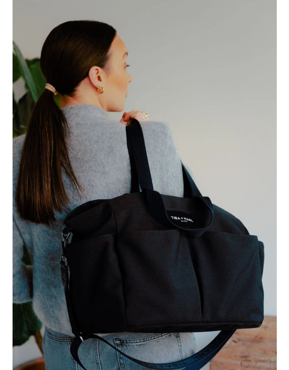 Baby The Canvas Tote Bag in Black (30cm)