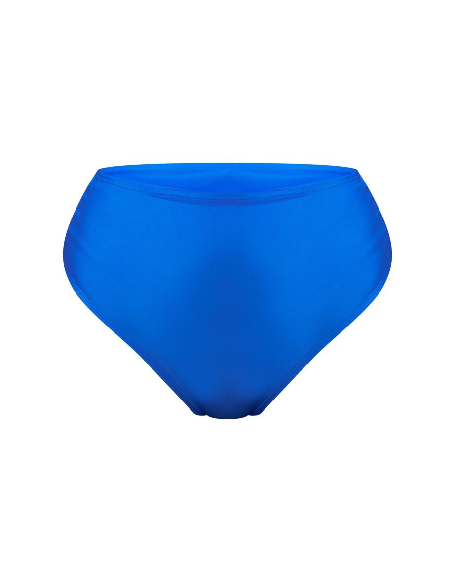 Bright Blue Mix And Match High Waist Bikini Bottoms - 4