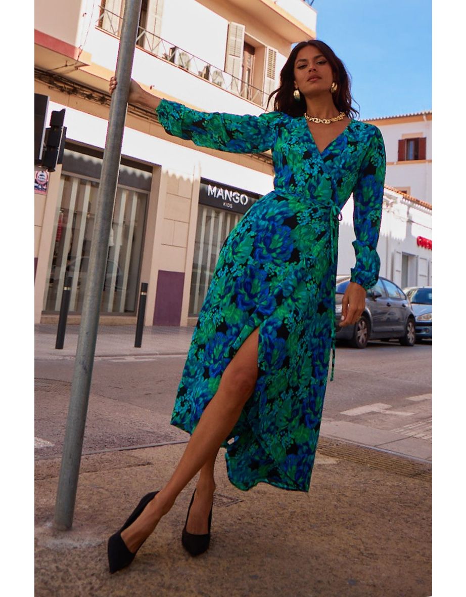 Jagger Maxi Dress In Blue & Green Floral