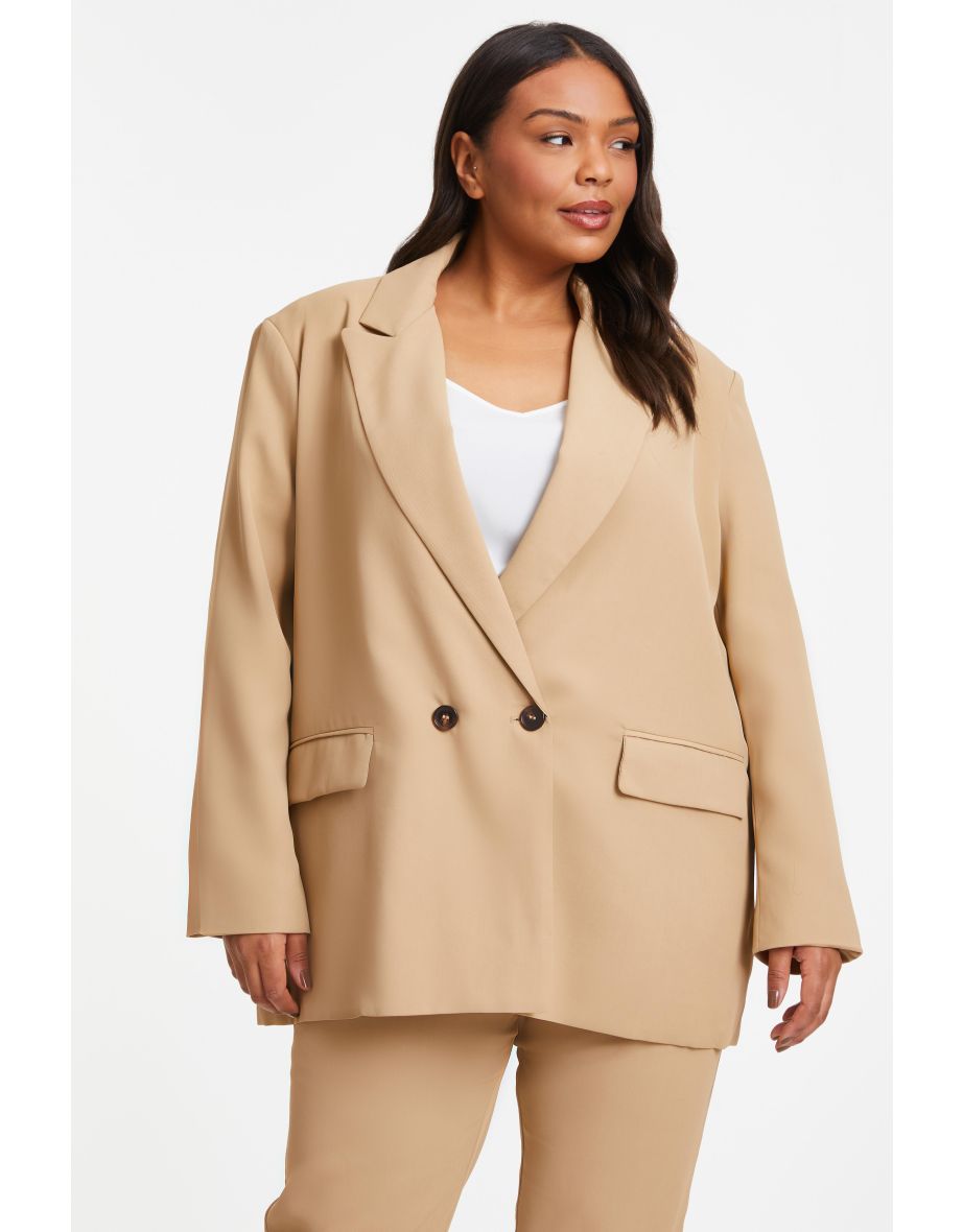 Camel long blazer hotsell