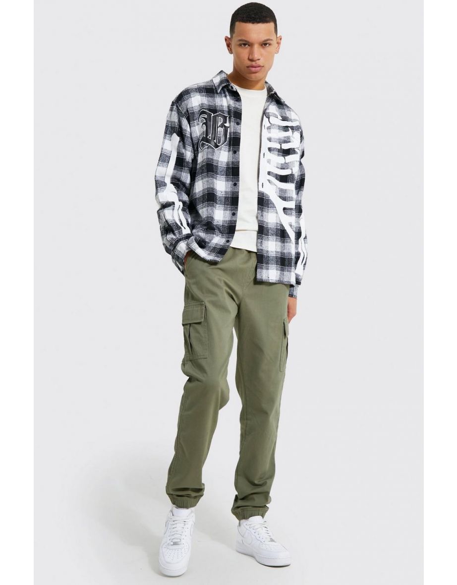 Tall Slim Fit Cargo Trousers - khaki - 2