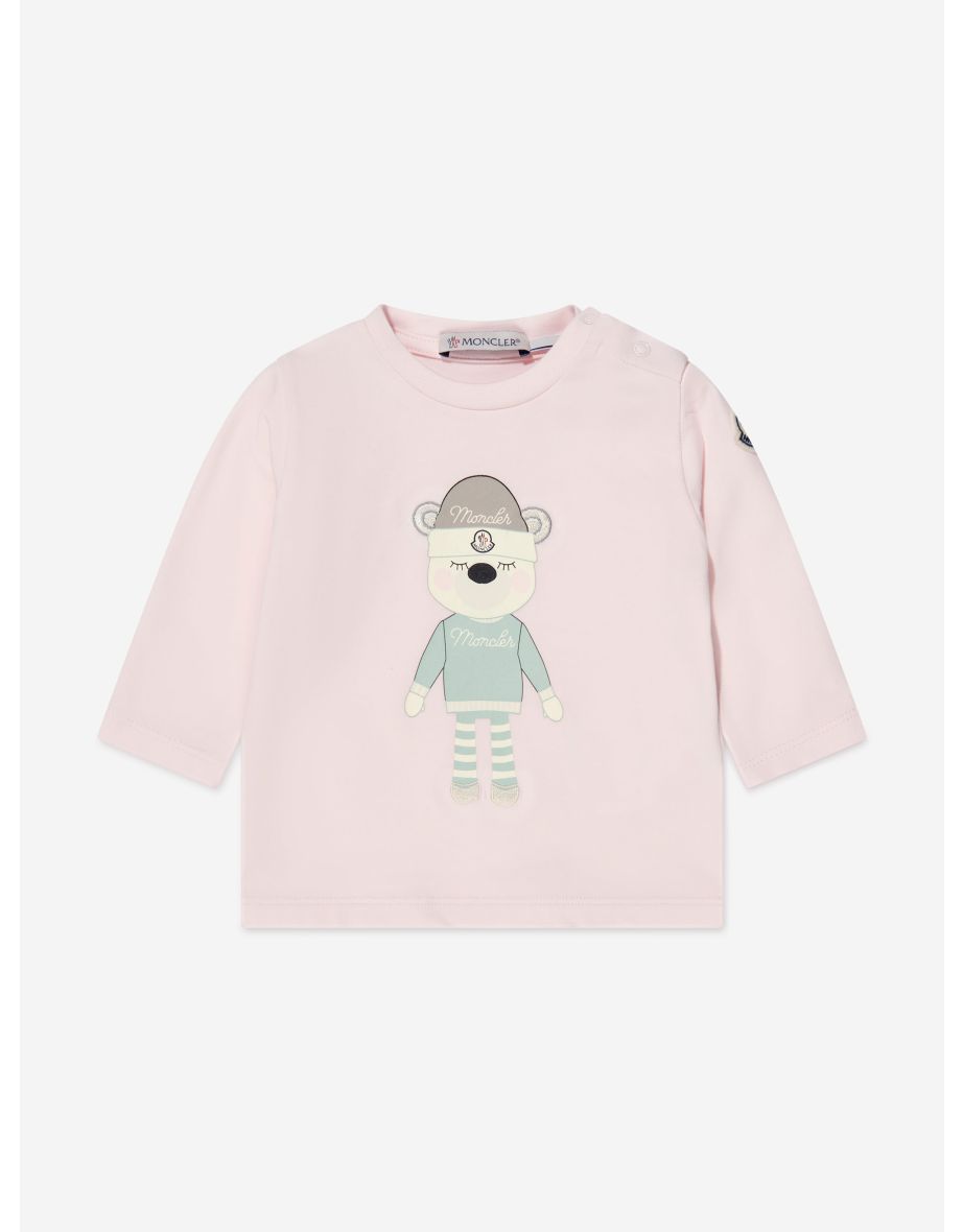 Moncler Enfant Baby Logo Long Sleeve T-Shirt