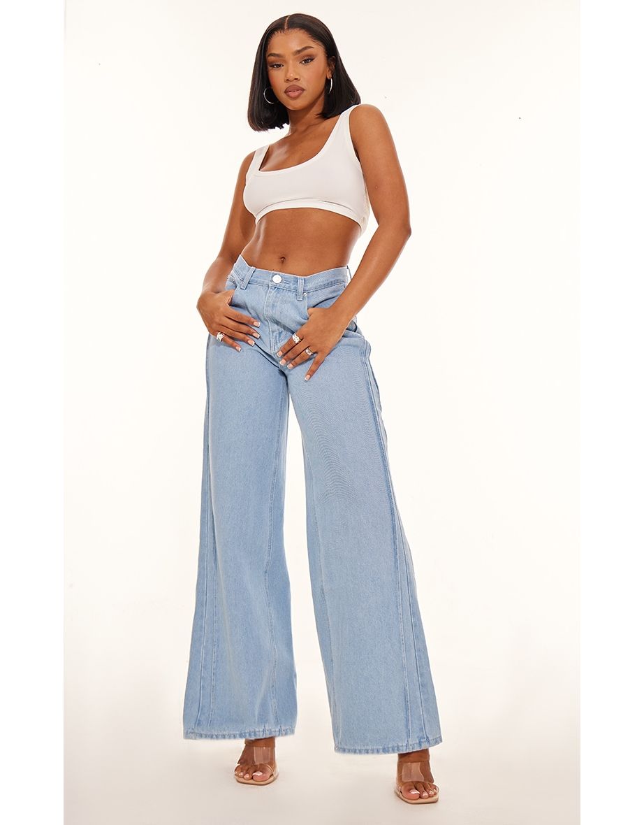 Light Blue Balloon Leg Denim Jean