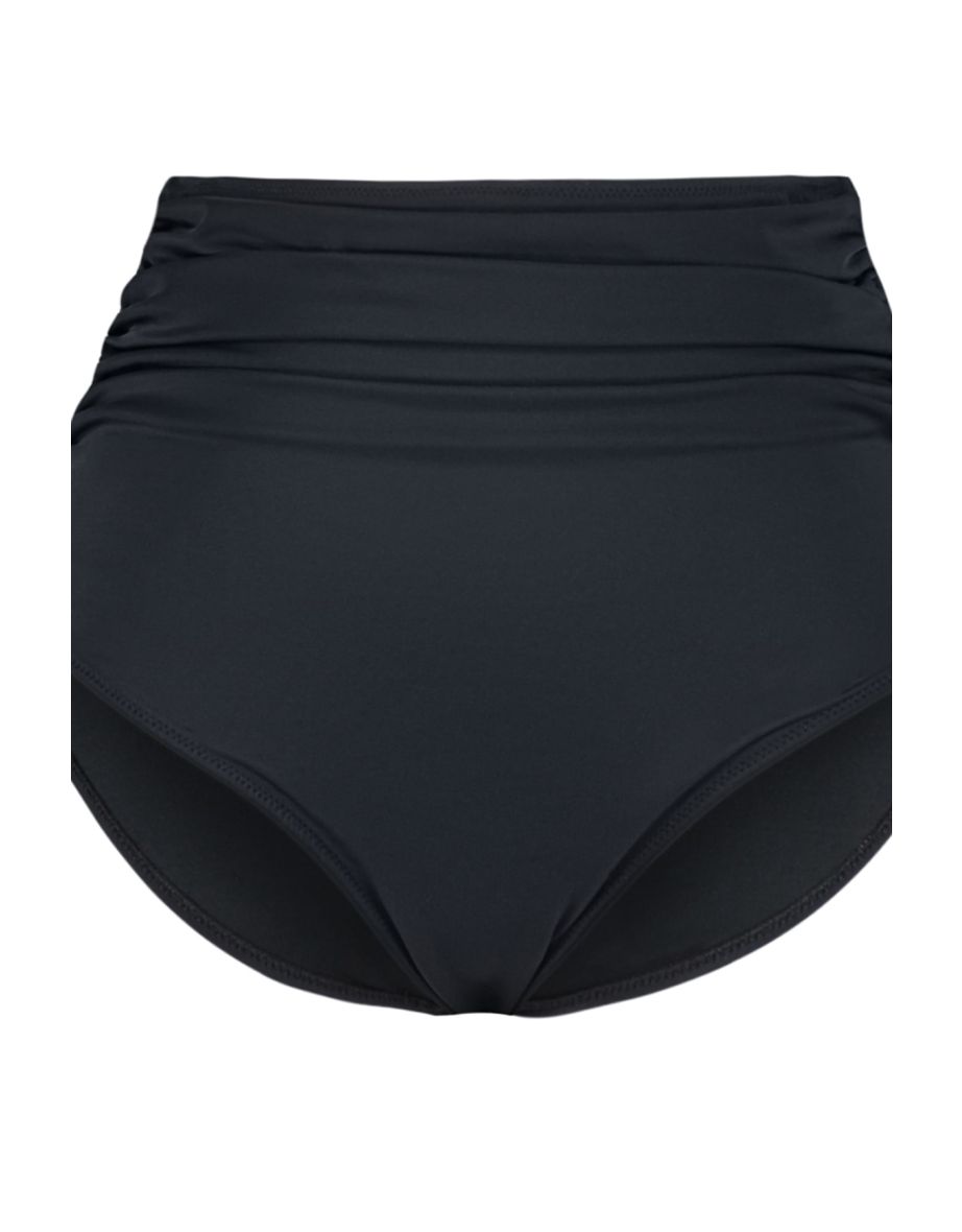 Black High Waist Bikini Bottoms With a Corset and Contouring - 6