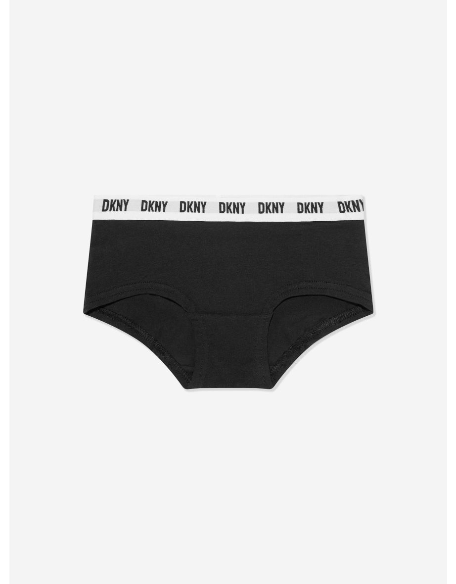 Girls 3 Pack Hipster Knickers Set in Black - 3