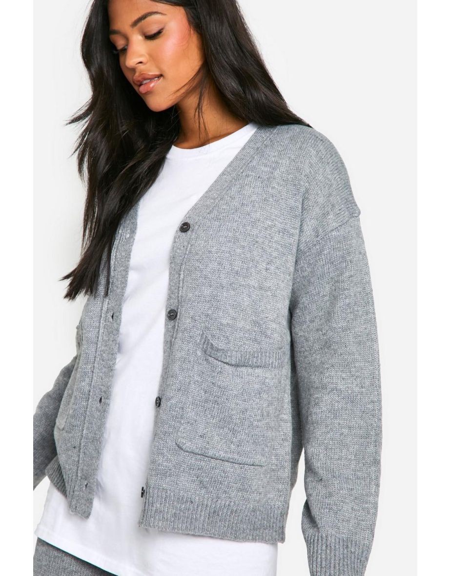 Tall Cardigan And Flare Trouser Co Ord - grey - 3