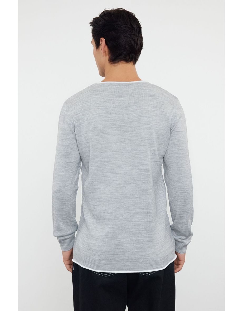 Gray Men's Knitwear Sweater - 4