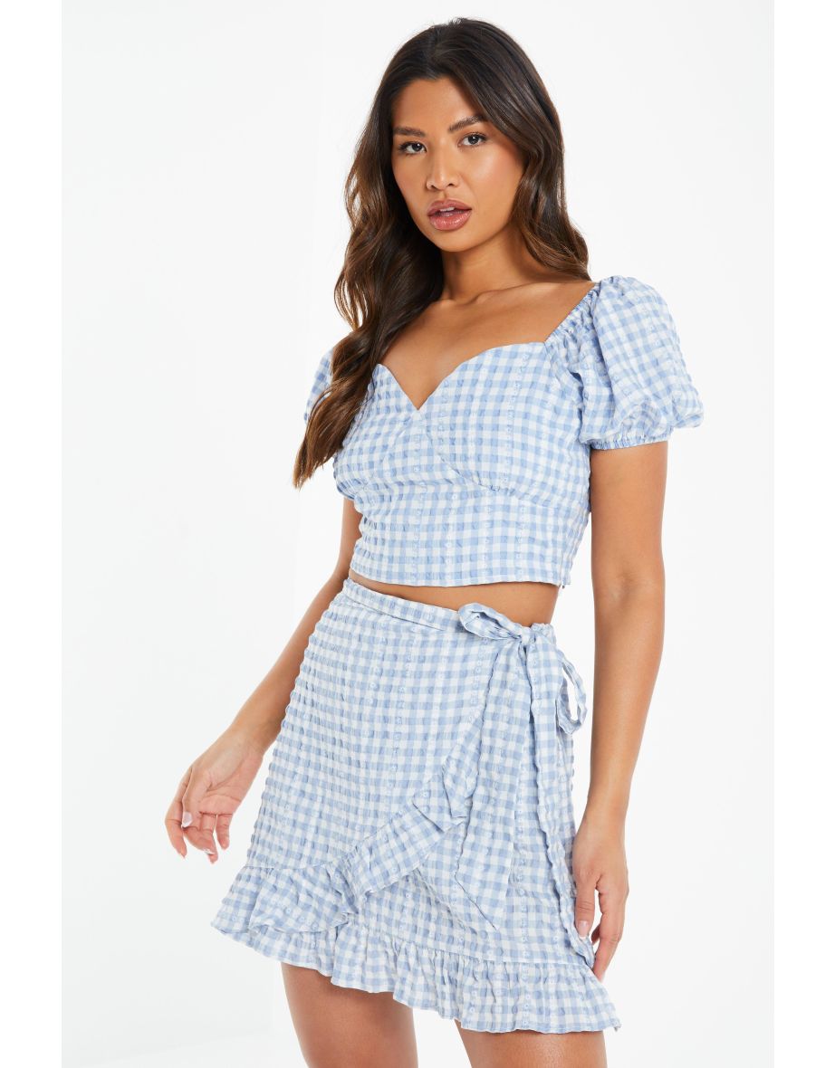 Gingham skirt online hotsell