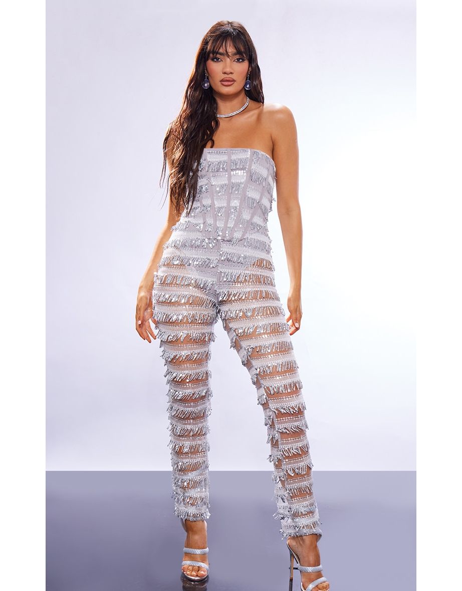 Sequin tassel sales jumpsuit