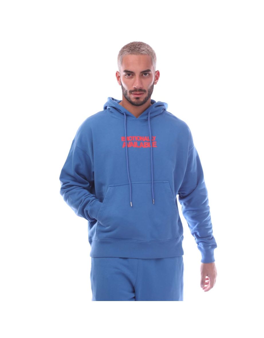 Men's Off White Emotion Arrow Skate Hoodie in Blue