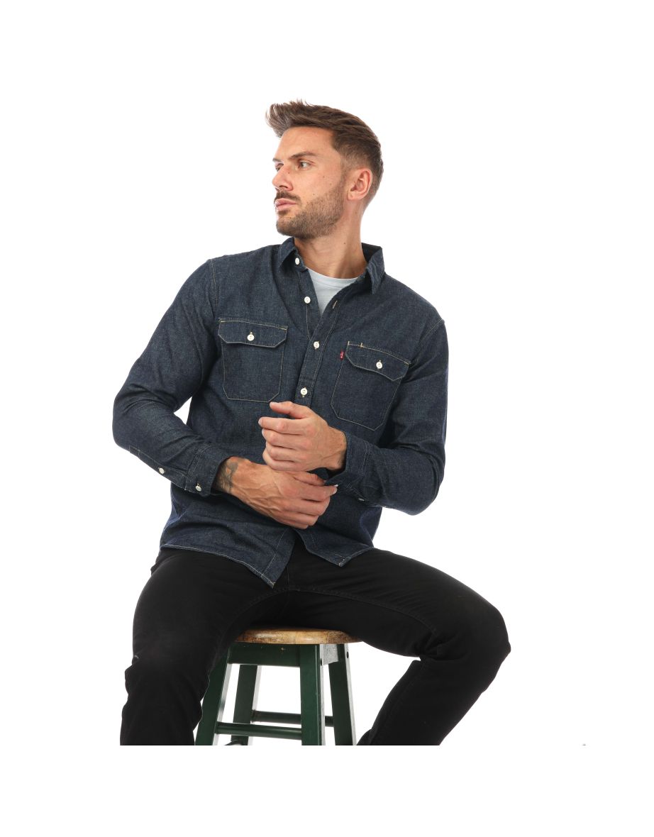 Men's Levis Jackson Worker Shirt in Blue - 3