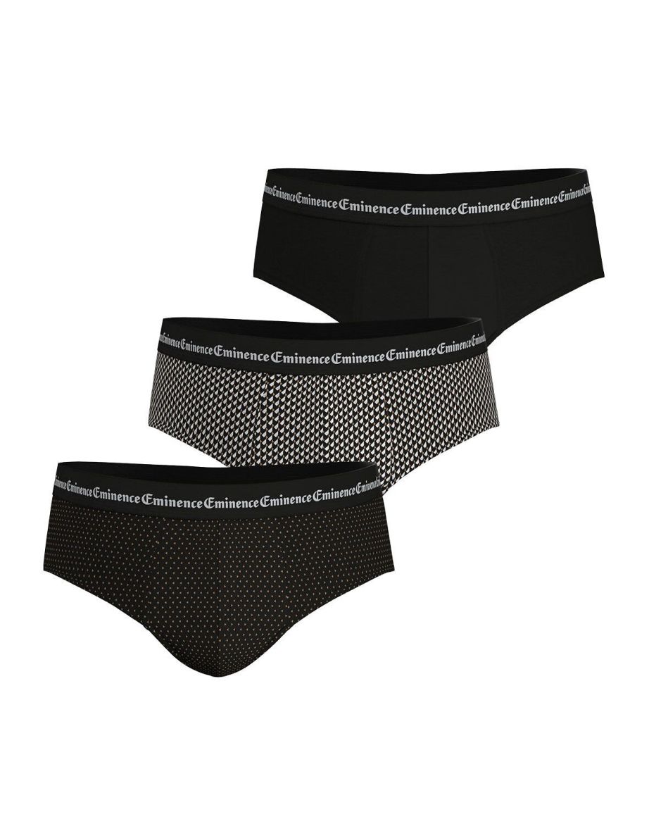 Pack of 3 Business Print Low Rise Briefs