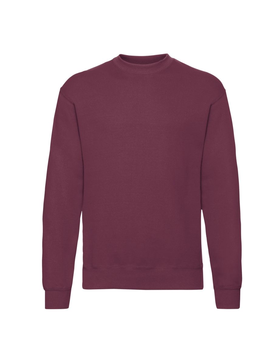 Fruit Of The Loom Mens Classic Drop Shoulder Sweatshirt - Burgundy