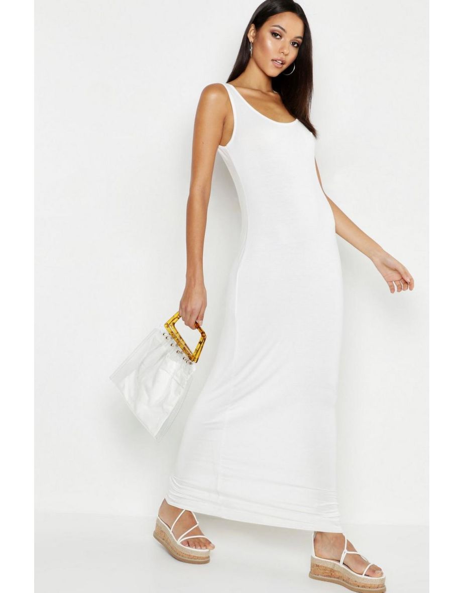 Tall Basic Maxi Dress - grey marl - 3