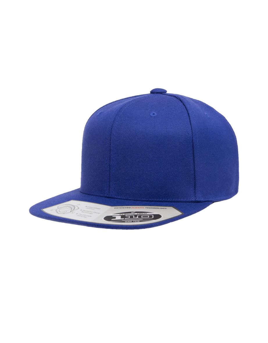 Yupoong Flexfit Unisex 110 Plain Fitted Snapback Cap - Royal Blue
