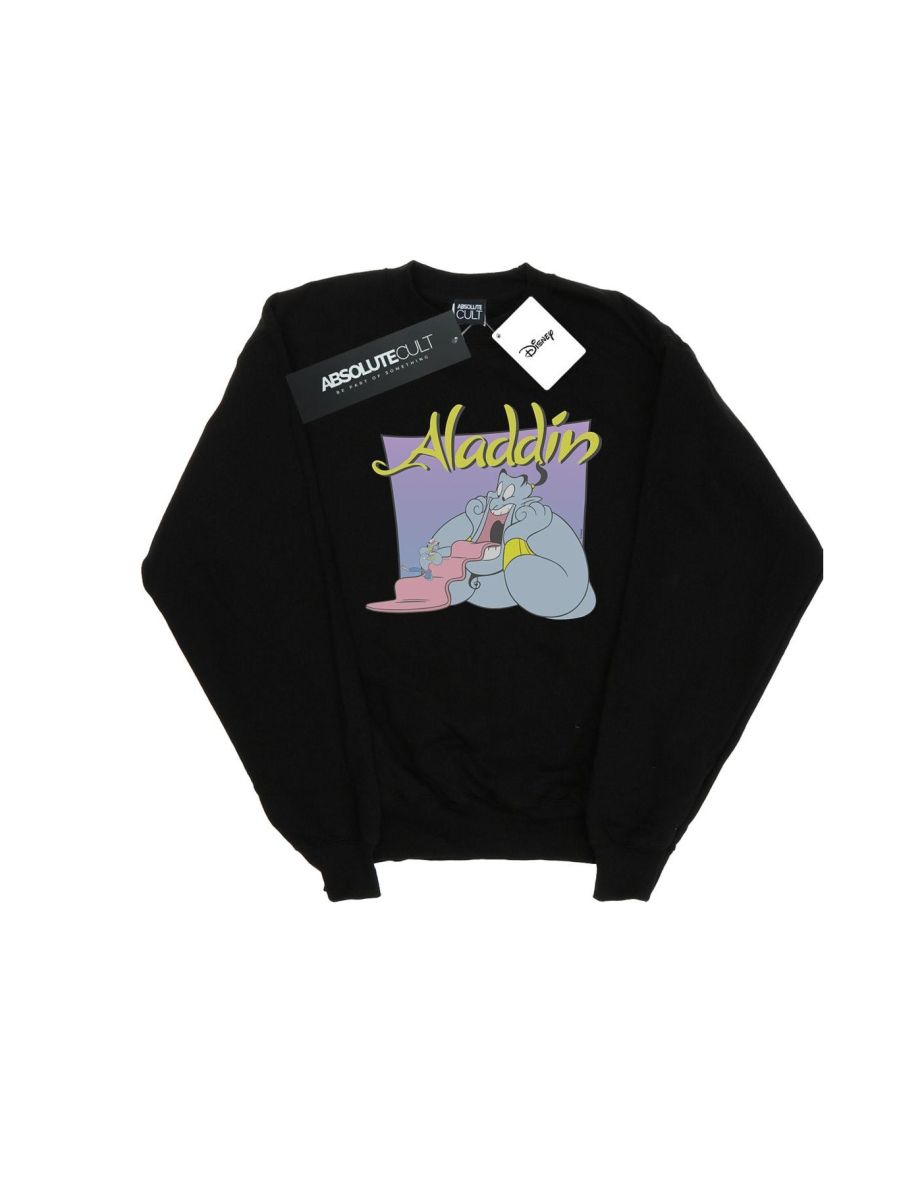 Disney Girls Aladdin Genie Wishing Dude Sweatshirt - Black