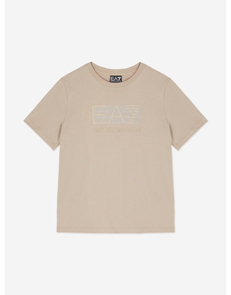 Boys Logo T-Shirt in Beige