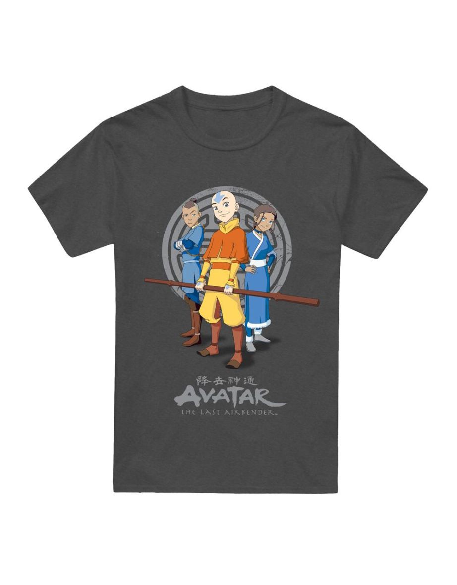 Avatar: The Last Airbender Unisex Adult Team Avatar T-Shirt - Charcoal