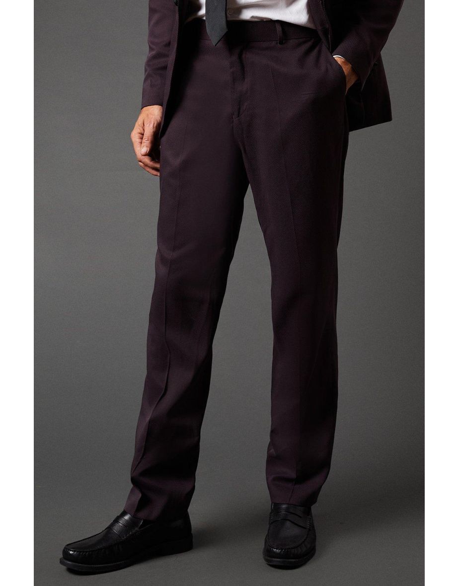 Burgundy Tuxedo Suit Trousers