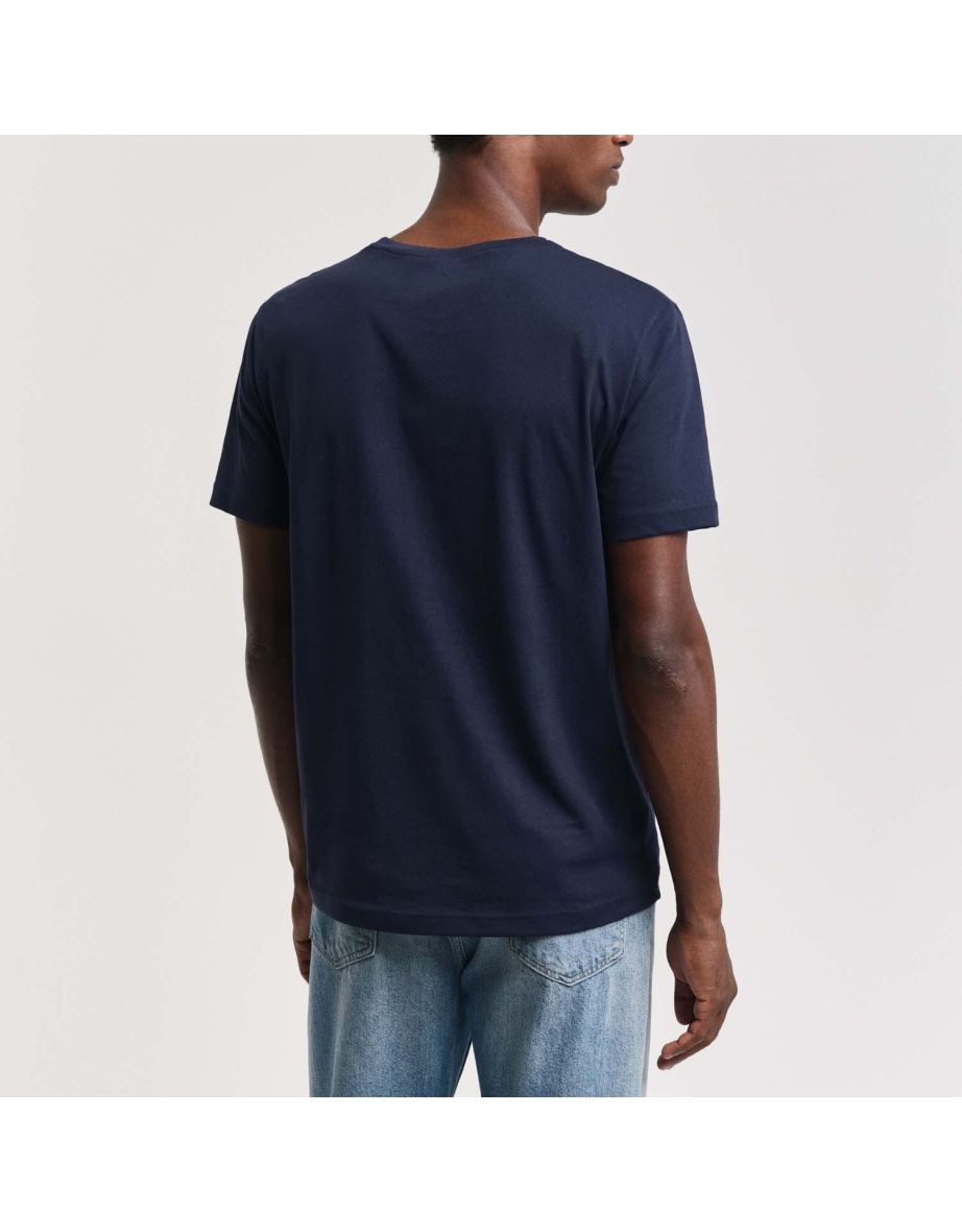 Men's Gant Archive Shield T-Shirt in Blue - 1