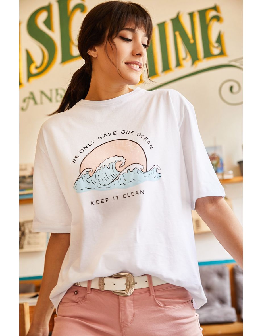 T-Shirt - White - Regular fit