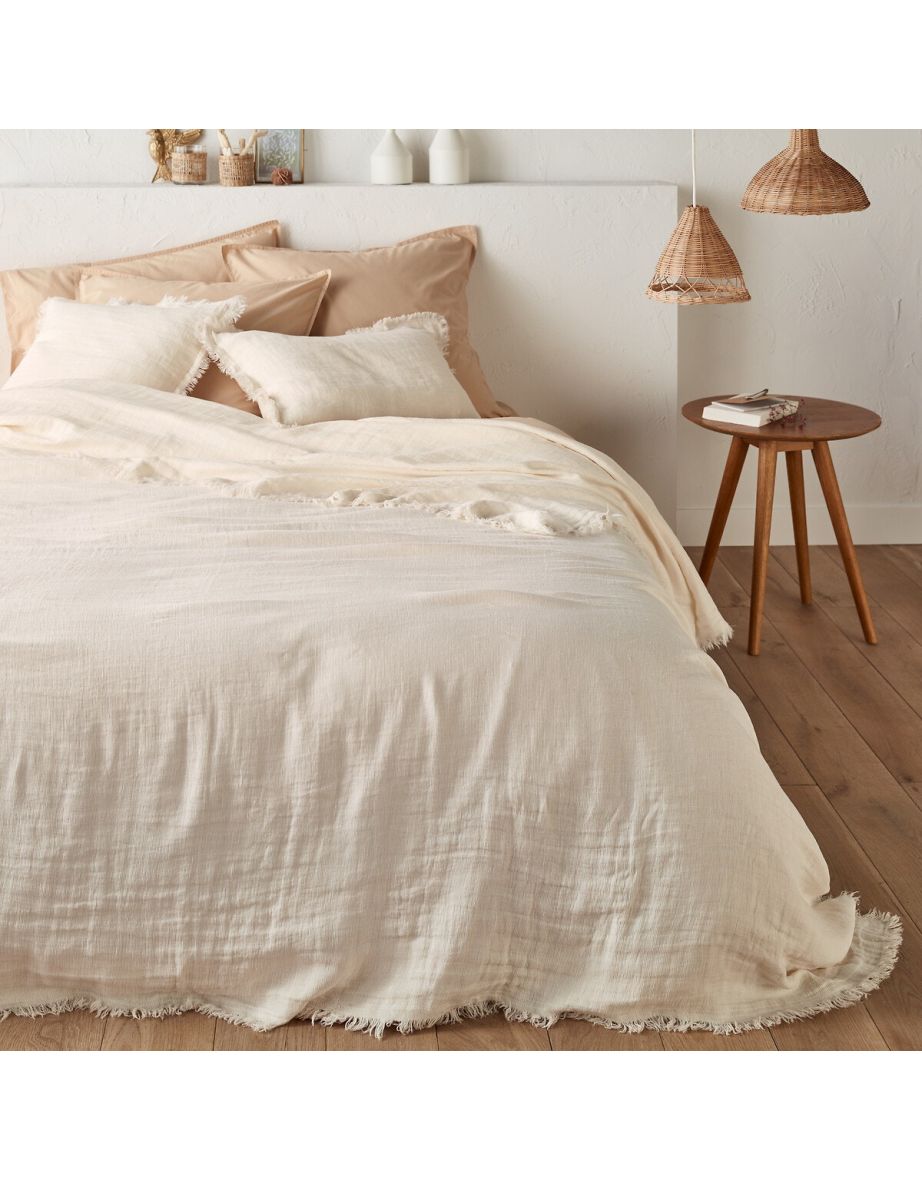 Linange Fringed 100% Washed Linen Cushion Cover - 7