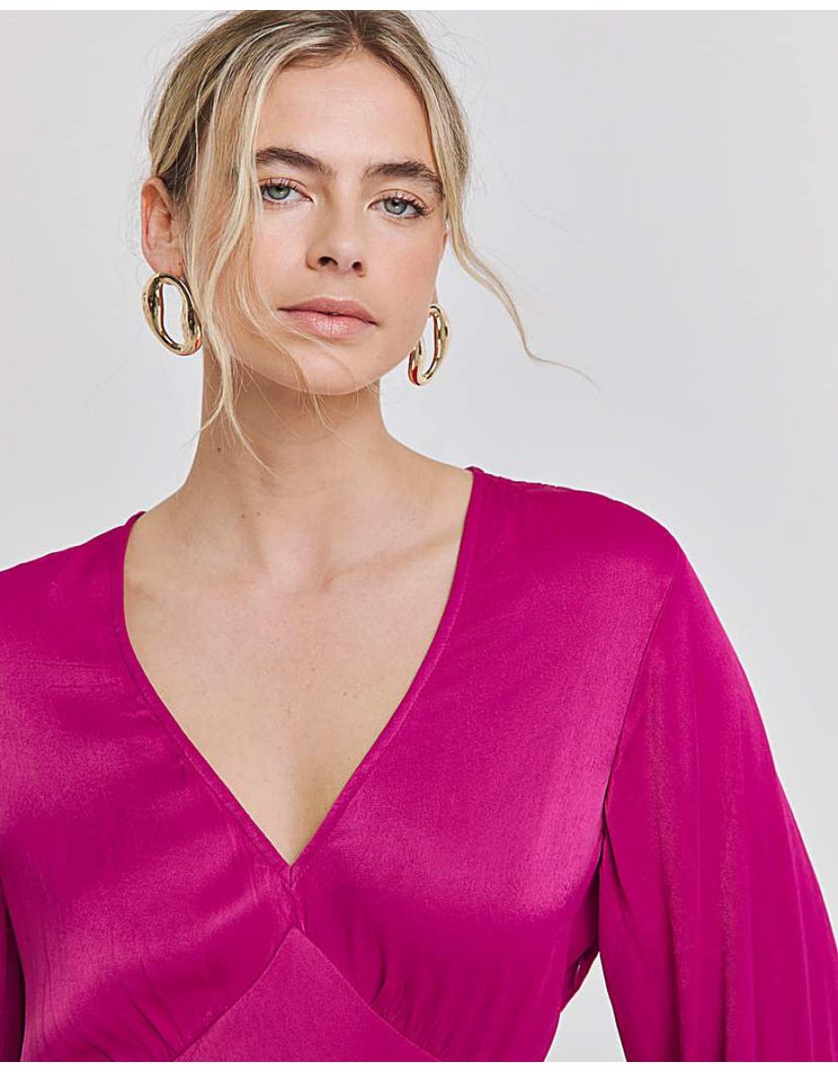 Joanna Hope Satin Midi Dress - 2