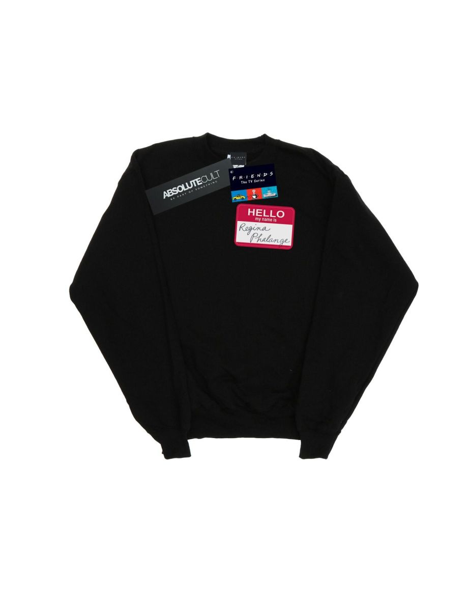 Friends Girls Regina Phalange Name Tag Sweatshirt - Black